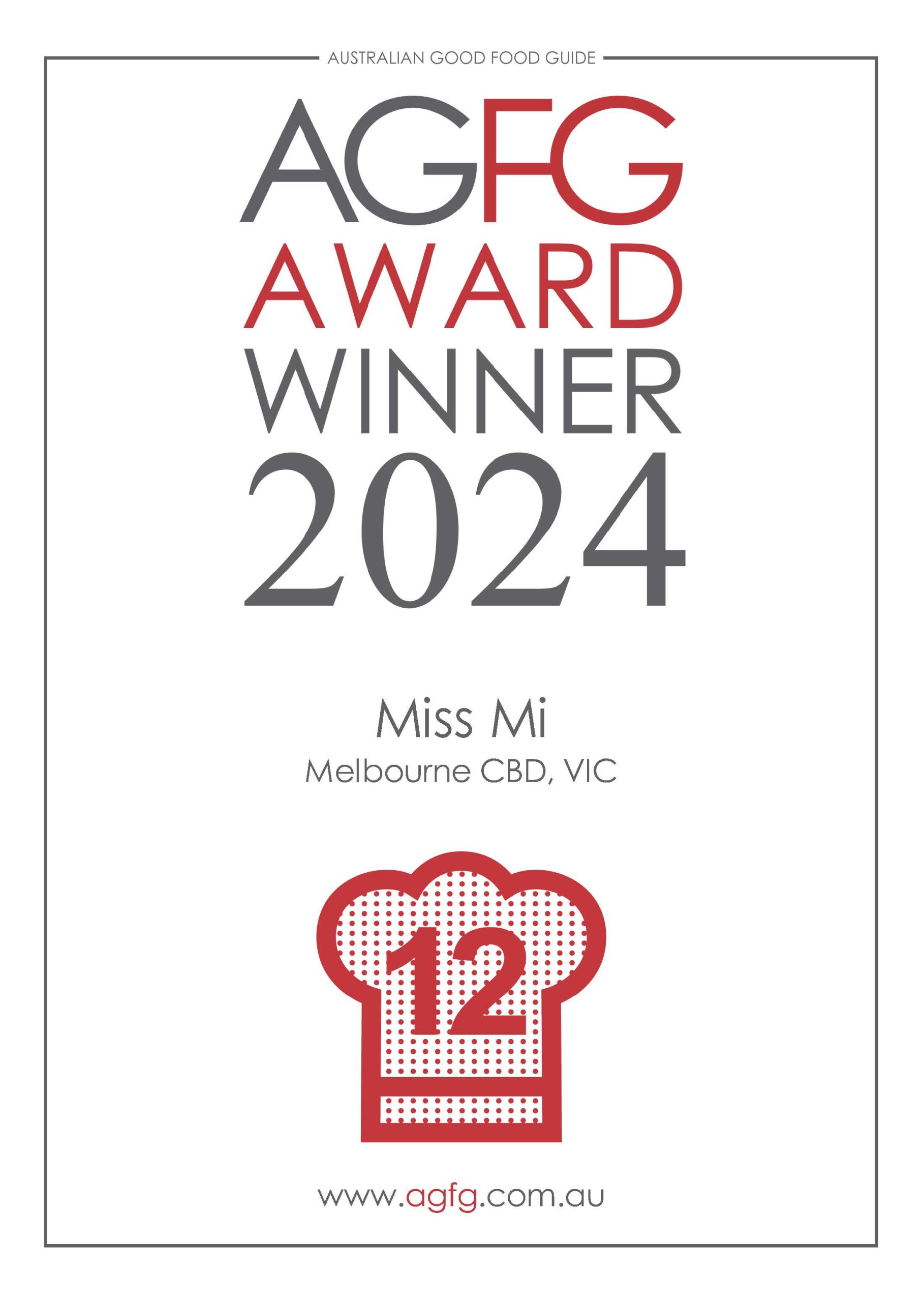 Miss Mi AGFG chef hat 2024